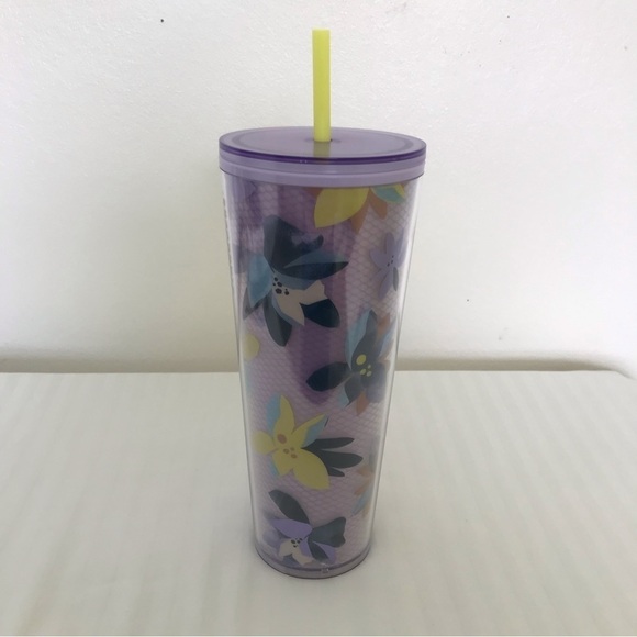 Starbucks 2023 Drifting Magnolias Purple Lavender Venti Cold Cup 24oz NWT - Picture 4 of 15